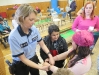 Policie v tělocvičně školy - prevence 8.2.2023